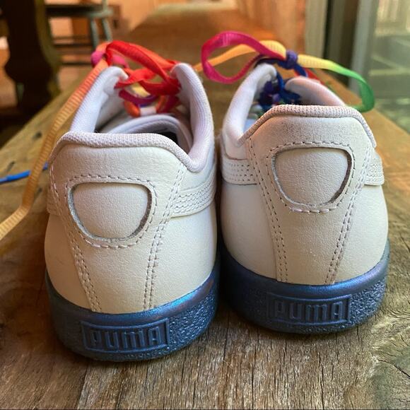 Puma Clyde Pride Shoes Mens sz 6 Rainbow Casual Sneakers LGBTQ 365742-01 - Picture 6 of 13